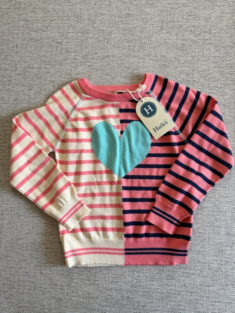 Hatley Kids Striped Heart Sweater